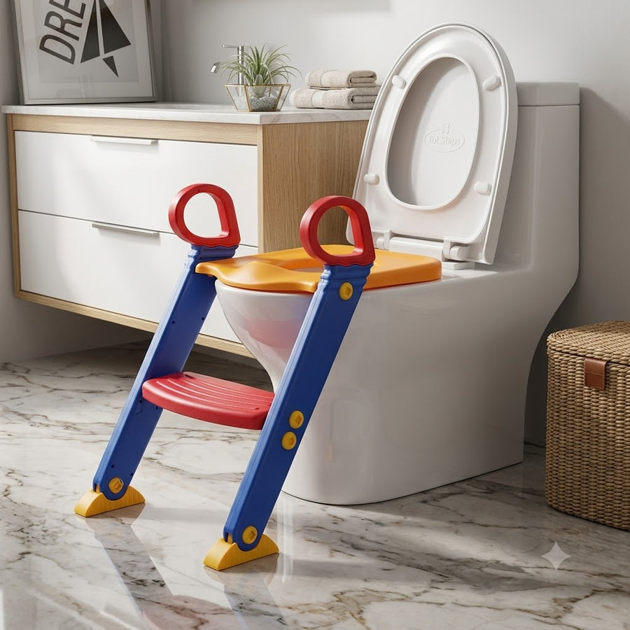 Children’s Toilet Training Ladder Seat with Steps & Handrails