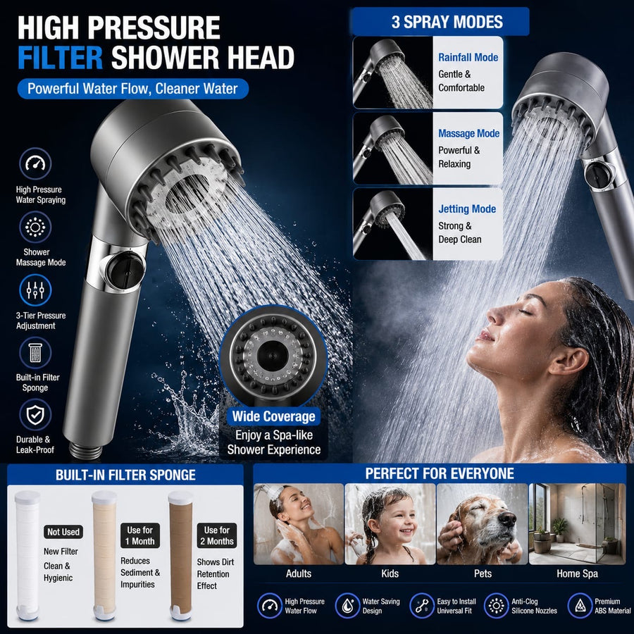 High Pressure Filter Shower Head