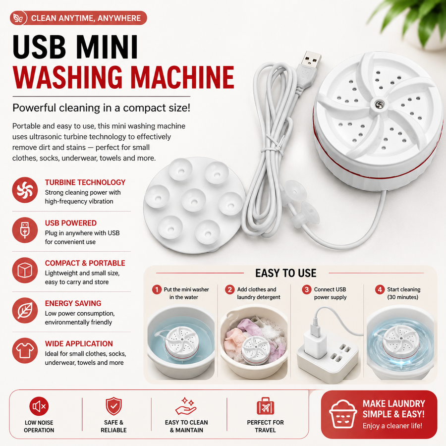 2 in 1 Mini Washing Machine