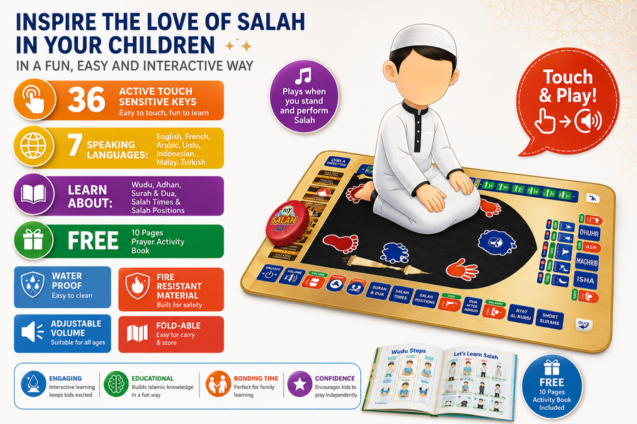 Interactive Islamic Prayer Mat for Kids