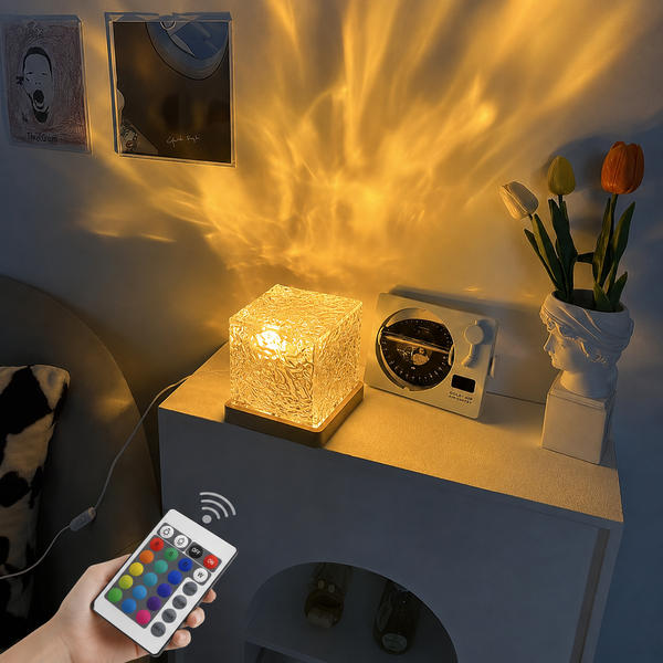 Crystal Cube Sunset Lamp ⭐