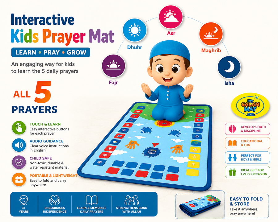 Interactive Islamic Prayer Mat for Kids