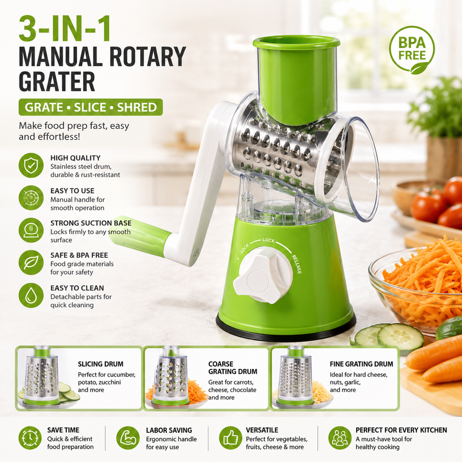 Manual Rotary Cheese Grater