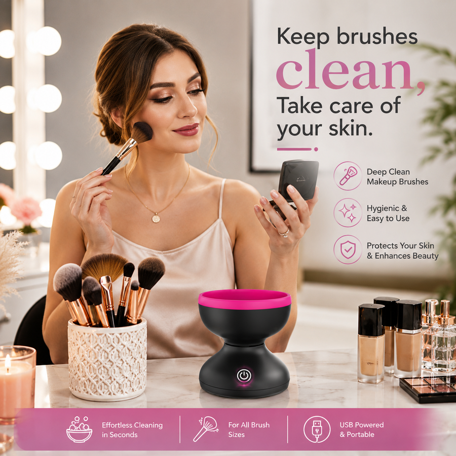 Automatic Makeup Brush Cleaner