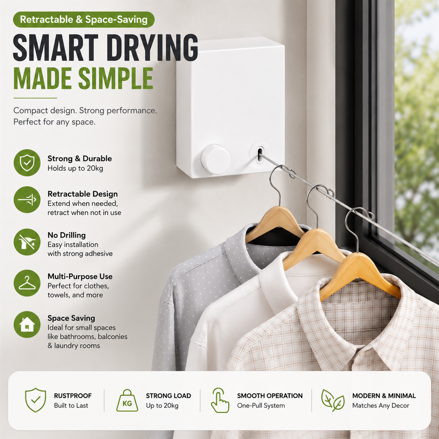 Retractable Clothes Drying Line