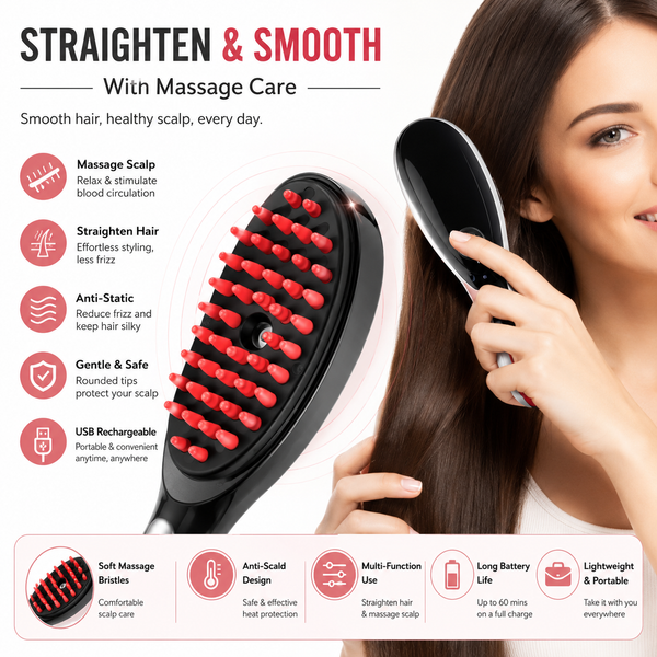 LED Hair Growth Massage Brush