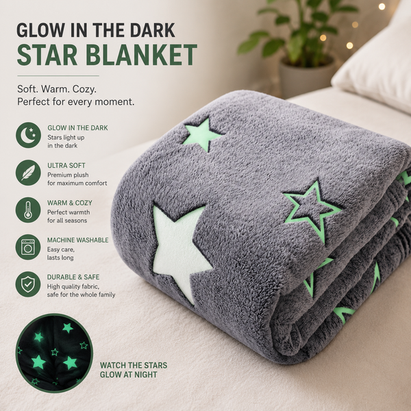 Soft Glow in the Dark Throw Blanket