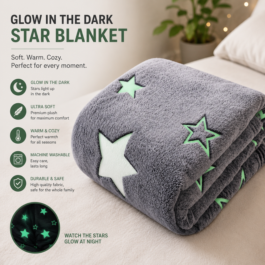 Soft Glow in the Dark Throw Blanket